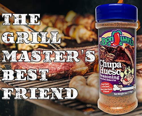Don Juan?s Chupa Hueso Seasoning (6oz.) the perfect dry rub for grilling Steak, Chicken, Fajita, Carne Asada, Fish and more -A very unique tasty bold flavor everyone will love!