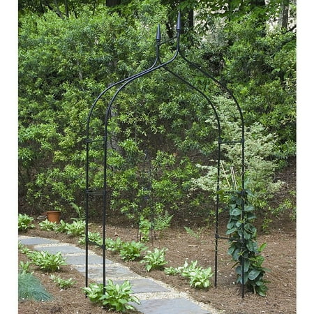 Gardman 7 Gothic Steel Garden Arch Black