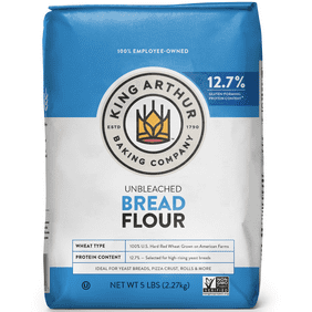 King Arthur, Unbleached Bread Flour, Non-GMO Project Verified, Certified Kosher, No Preservatives, 5 Pounds