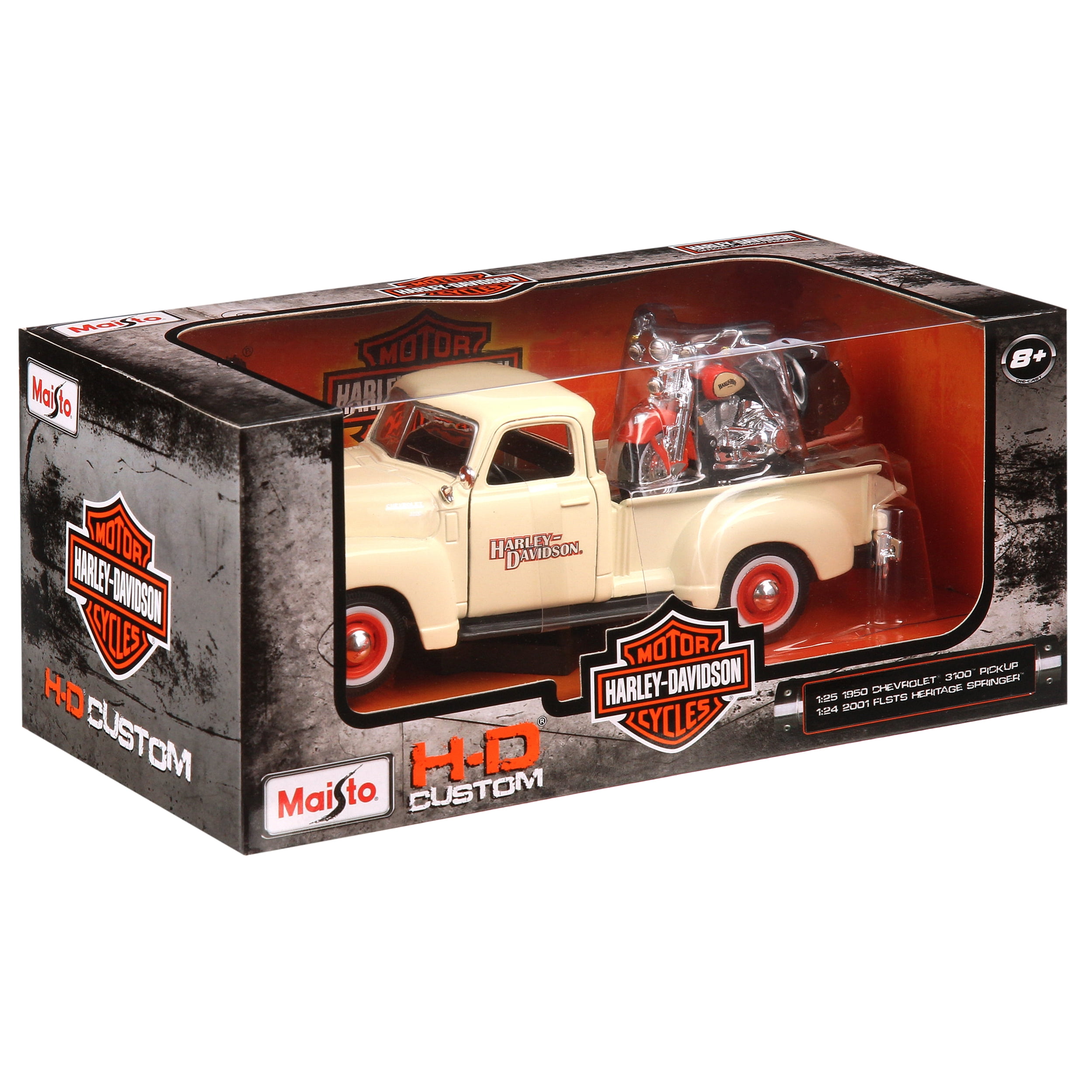 Maisto 1:24 Harley-Davidson Motorcycle with H-D Custom Pickup