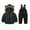 1#Black, variant on Toddler Boys Winter Snowsuit Lined Padded Coat Overalls Outfits, Sizes 3-4T
