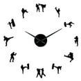 thumbnail image 3 of Reloj de pared grande DIY con espejo adhesivo sin marco, silencioso, decorativo, karate y taekwondo. Color Negro 37 Pulgadas, 3 of 8