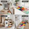 thumbnail image 5 of Colorful Radial Paint Burst Kitchen Rugs Sets Of 3,Kitchen Runner Rugs Non Skid Washable,Decorative Kitchen Floor Mats for Kitchen,Sink,Laundry,17"x30"+ 17"x47" + 17"x59", 5 of 6