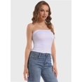 thumbnail image 5 of Women's Tube Crop Tops Strapless Cute Sexy Basic Solid Casual Cami Tops, 5 of 6