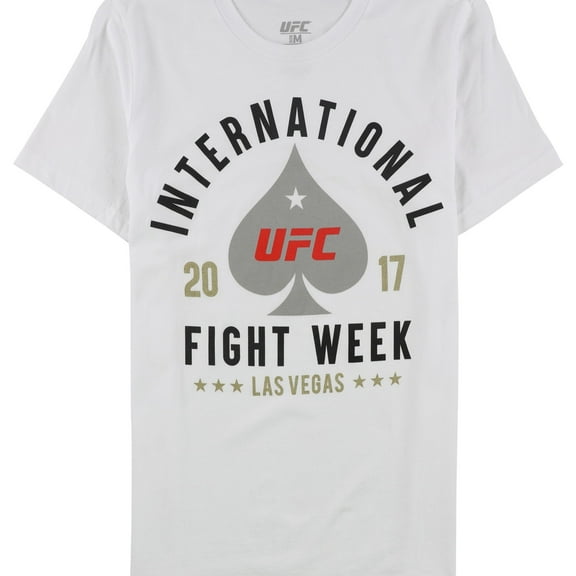 UFC Mens International Fight Week 2017 Graphic T-Shirt, White, Medium