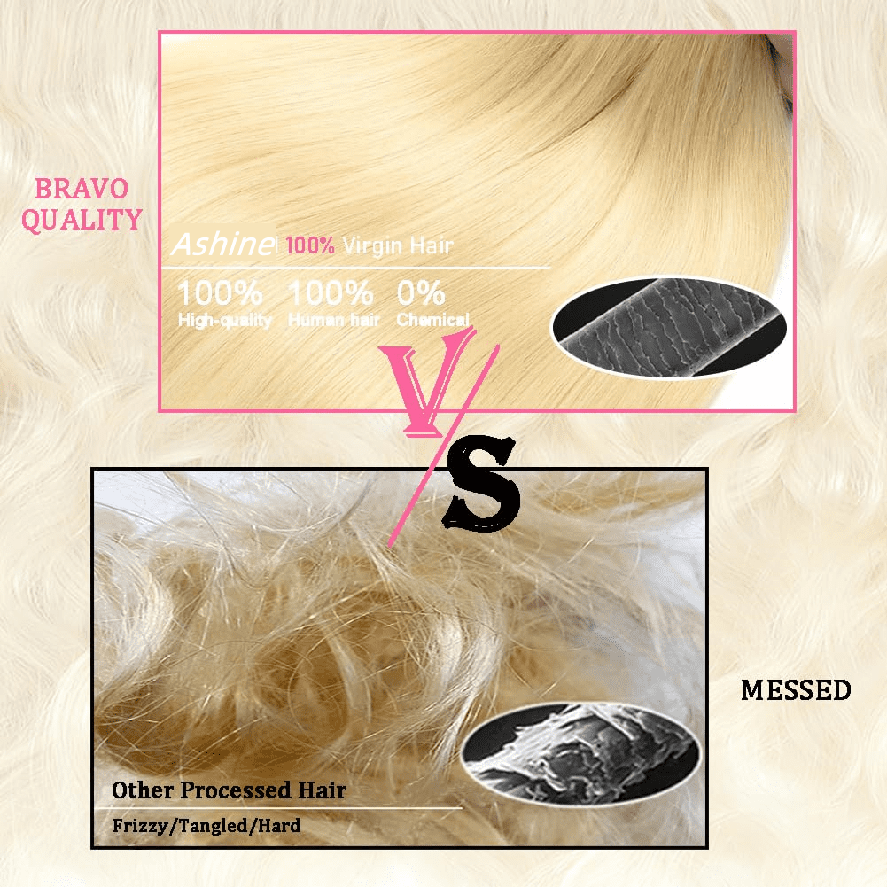 ASHINE 20 22 24 inch 613 Blonde Bundles Straight Body Wave 12A 100% Brazilian Virgin Human Hair for Women 3 pcs Bundles