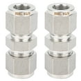 thumbnail image 2 of Straight Double Ferrule Adapter,2Pcs 316 Stainless Steel Compression Tube Adapter Stainless Steel Compression Tube Adapter Crafted with Care, 2 of 8