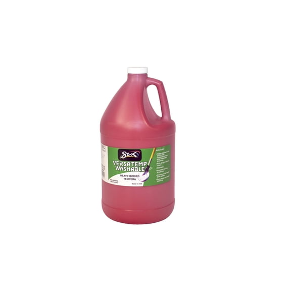 Chroma Acrylics 1592690 Sax Washable Versatemp Heavy Bodied Tempera Paint, Primary Red