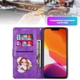 thumbnail image 4 of iPhone 13 Pro Wallet Case for Women/Girls,Dteck Bling Glitter Sparkly Girly Folio Leather Zipper Pocket Magnet Clasp Phone Case with 3 Card Holder,Strap and Stand for iPhone 13 Pro 6.1 Inch,Purple, 4 of 6