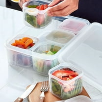 Airtight Stackable Meal Prep Containers Reusable - BPA-Free Plastic Food Storage with Lids for Pantry Organization, Refrigerator Salad Bar, and Vegetable Storage Containers for Fridge