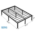 thumbnail image 2 of Marco de cama NEW JETO Metal King con espacio de almacenamiento negro, 2 of 9