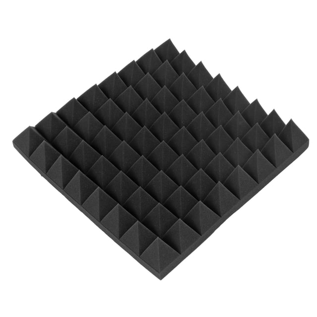 Acoustic Foam Panels, 19.7x19.7x3.9 In Pyramid Design Soundproof Panels For Studio Foam Wall Panel For Absorbing Sound And Eliminating Echoes, For Office, Recording Studio, Black