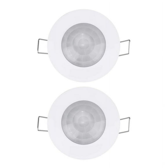 2X 110V-220V 360° Infrared Recessed PIR Ceiling Motion Sensor Detector Light Switch, Motion Light Sensor