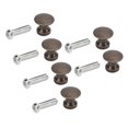 thumbnail image 1 of Single Hole Small Handle, Easy To Install 12x11MM Replacement Gold Drawer Pulls Round Head  For Cupboards For Desk Drawers For Kitchen Cabinets Green Bronze, 1 of 8