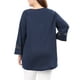 thumbnail image 5 of Blusa con mangas Raglán Agnes Orinda con Panel de Ganchillo TalGrande Azul 4XL, 5 of 7