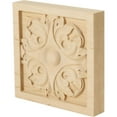 thumbnail image 2 of 5 1/8"W x 5 1/8"H x 7/8"P Large Leaf Square Rosette, Alder, 2 of 18