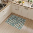 thumbnail image 2 of ODIKA 3'x5' Teal Modern Abstract Geometric Washable Throw Rug Mid Century Horizontal Striped Motif With Rounded And for Entryway, Kitchen, Mudroom, Stain Resistant, Low Profile, Non-Slip, 2 of 7