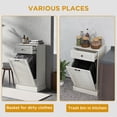 thumbnail image 5 of HOMCOM Kitchen Tilt Out Trash Bin Cabinet, Free Standing Recycling Cabinet, 5 of 8