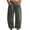 Green, variant on kaondbfi Women's Print Cropped Pants High Waist Button Fly Casual Loose () Fabric Baggy Trousers with Pockets for Summer