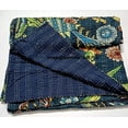 thumbnail image 2 of Bird Peacock animal Print Cotton Handmade Handblock Kantha Quilt Bohemain Decor Queen Size / King Size / Twin Size Bedspread Boho Coverlet Throw Blanket with 2 pillow cover, 2 of 4