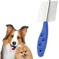 thumbnail image 1 of Cat Comb, Dog Combs, Stainless Steel Pet Comb, Pet Grooming Comb, Round Tooth Dog Comb, 1 of 5