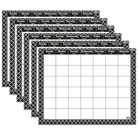 UPC: 0194629020966 | TREND Moroccan Black Wipe-Off Calendar Monthly 6 Count