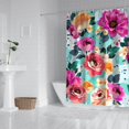 thumbnail image 2 of Waterproof Beautiful Colorful Floral Shower Curtain 72x72 Inch Boho Style Polyester Unique Shower Curtain for Bathroom Hotel Home Decor with 12 Plastic Hooks, 2 of 5