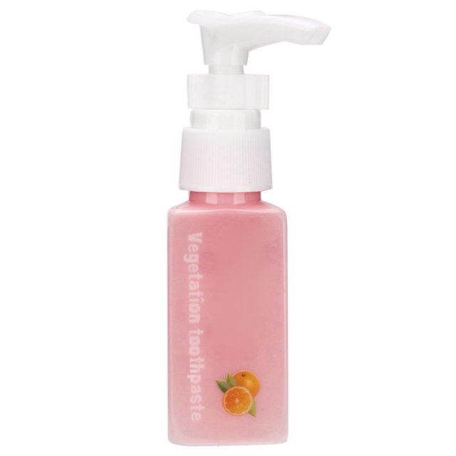 Tipo de prensa Pasta de dientes con sabor a fruta Blanqueamiento Limpieza Pasta de dientes refrescante (Naranja 30 ml)