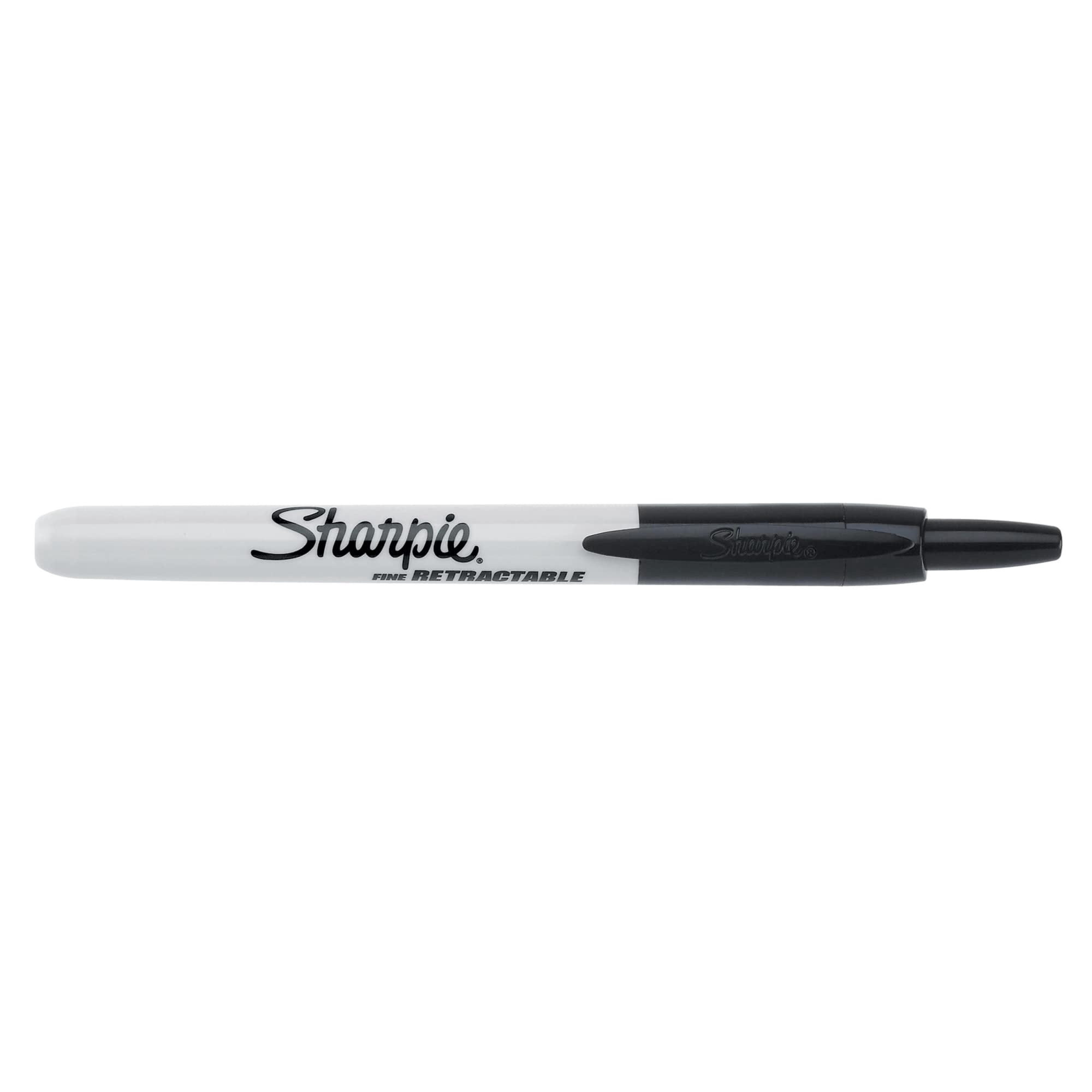 Sharpie Retractable Permanent Marker, Fine Point, Black