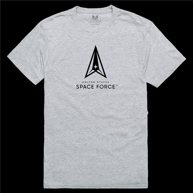 Rapid Dominance RS2-SF1-HGY-01 US Space Force1 Relaxed Graphic T-Shirt, Heather Grey - Small