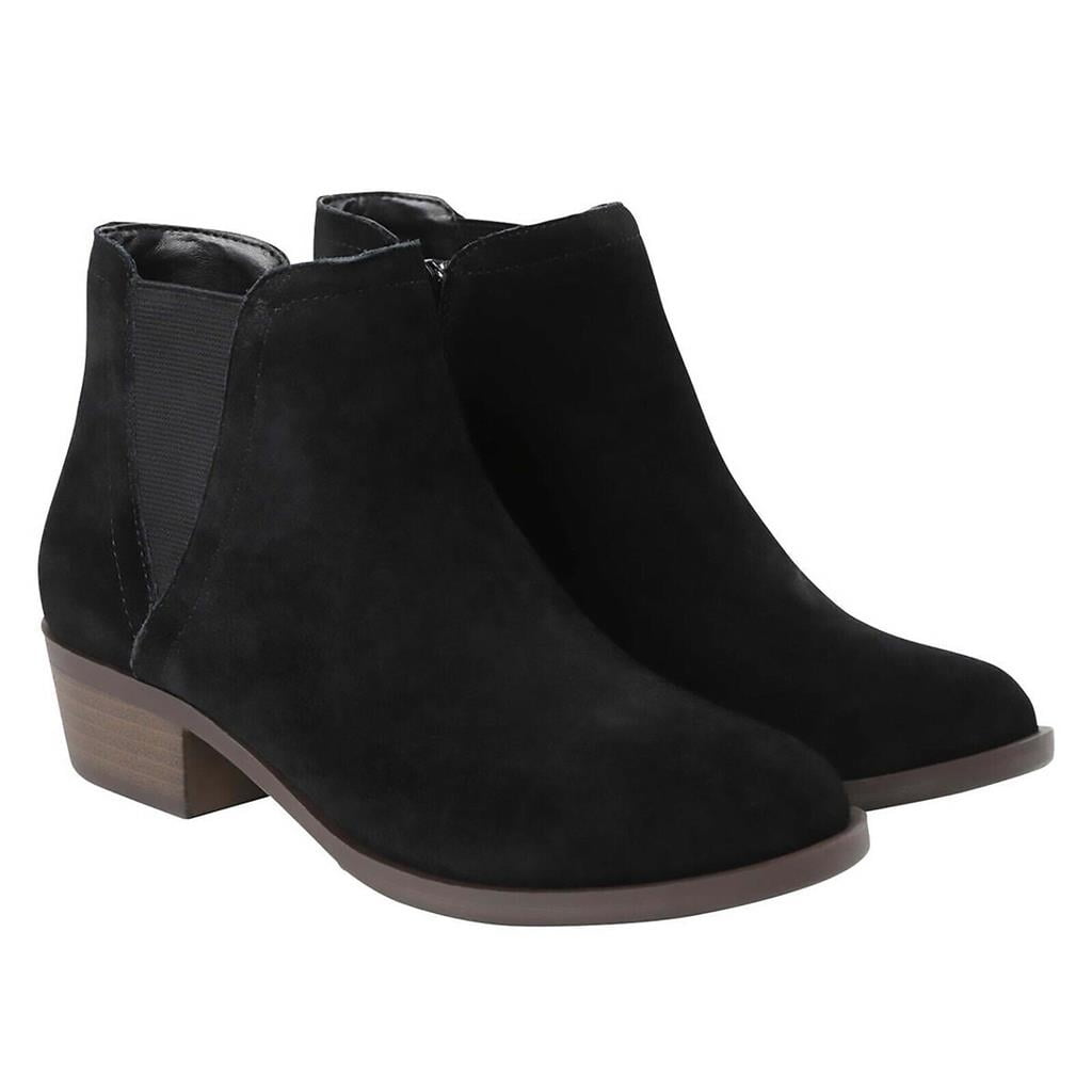 Kensie Women's Gazelle Suede Ankle Boots, BLACK, 6 New with box/tags -  Walmart.com