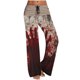 thumbnail image 2 of Puntoco Pantalones Rectos Con Tiras Y Estampado Informal De Halloween Para Mujer Caqui Xxl, 2 of 6