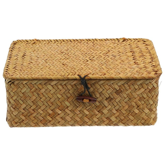 POINTERTECK Panier de Rangement Tissé Fournitures de Couture Pratiques Boîte de Rangement Panier de Rangement pour Bric-à-Brac