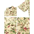 thumbnail image 3 of CamiHawaiaDe PlaEstampado Floral Con Botones ManCorCamiDe Verano PaHombres Amarillo 44, 3 of 7