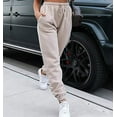 thumbnail image 2 of Liacowi Liacowi Women's Solid Sweatpants Drawstring Jogger Sweat Pants Cinch Bottom Casual Elastic Waist Workout Trousers, 2 of 9