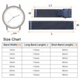 thumbnail image 2 of Correa de reloj de malla de acero inoxidable Uxcell de 20 mm, correa de metal de liberación rápida, ajustable para hombres y mujeres, azul, 2 of 7