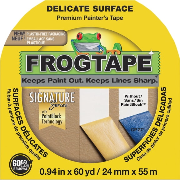 FrogTape Delicate Surface Painter's Tape - Multicolor - 2-Pack, 0.94 in x 60 yd