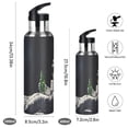 thumbnail image 2 of Yayeee 20oz Insulated Water Bottle Double Wall Stainless Steel with Flip Straw Lid, Sitting on The Moon, 2 of 7