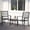 Twist Pattern Back, variant on Nuu Garden 3-Piece Patio Bistro Set, Outdoor Conversation Bistro Set, Bistro Table and Chairs Set, Powder-Coated Metal Patio Furniture Set for Lawn, Garden, Balcony, Stackable Design, Black