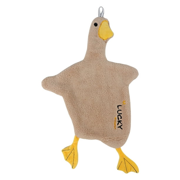 Wosthever Toalla de mano, paño absorbente bonito, pañuelo para colgar en la cara, suministros para el hogar, regalos para niños, pato blanco Suministros de limpieza para el hogar pato caqui Wosthever HA059873-03