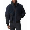 thumbnail image 2 of Bass Outdoor Men's Mixed Media Full Zip Bomber Jacket Coat Navy Blue Large, 2 of 5