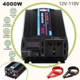 4000W Power Inverter, Pure Sine Wave Inverter DC 12V to AC 120V Car Inverter for RV Truck Car Solar System Travel Camping