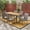 Teak/Black, variant on Tatum Outdoor 7 Piece Rectangular Acacia Wood and Wicker Dining Set, Multi Brown, Teak