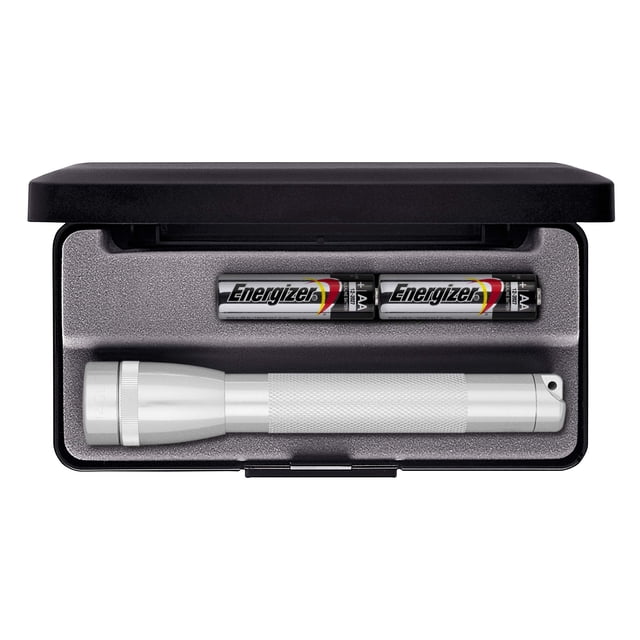 Linterna MagLite Mini 2 Pilas AA Plateada Resistente al Clima