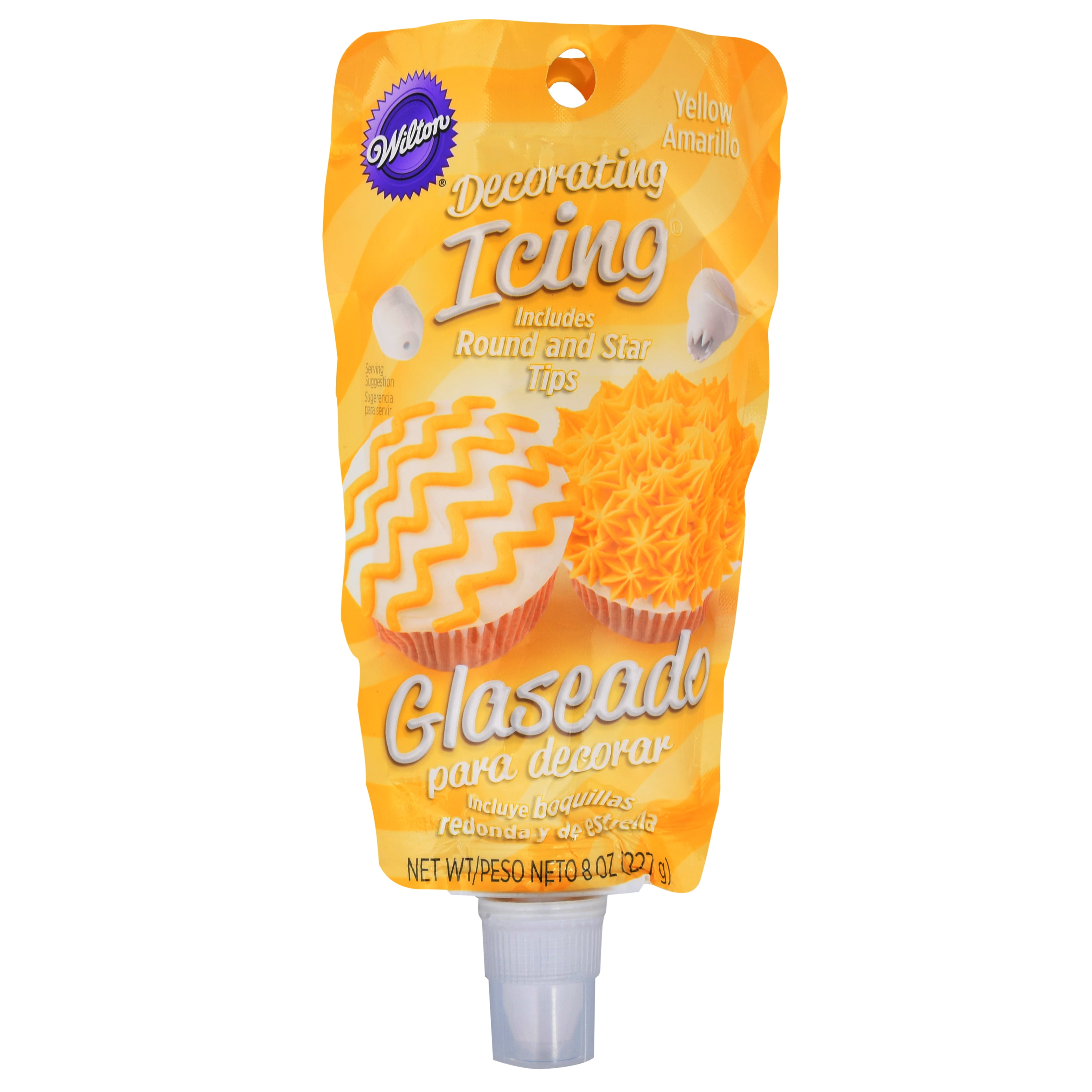 Wilton Icing Pouch with Tips, Yellow