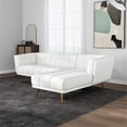 thumbnail image 5 of Allen Chesterfield Cream French Boucle Fabric Right-Facing Sectional Couch, 5 of 7