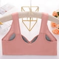 thumbnail image 3 of iHPH7 Front Closure Bras for Older Women Supportive Convenient Bralettes Padded Bras for Women Everyday Sleep Bras No Underwire Front Clasp Comfortable Bra Convenient Snap Pink 44, 3 of 8