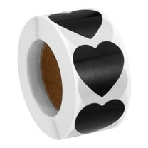 Uxcell Colored Heart Stickers, Color Coding Labels for Inventory Office Black