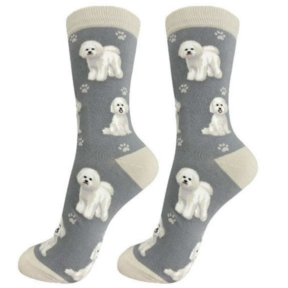 Happy Tails Bichon Frise Dog Lover Colored Socks - One Size Fits Most