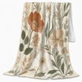 thumbnail image 2 of Printed Flannel Throw Blanket with Rustic Pumpkin Autumn Botanical Watercolor, 2 of 9